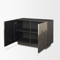 Mercana Roxdale Acid Washed Iron Metal Accent Cabinet