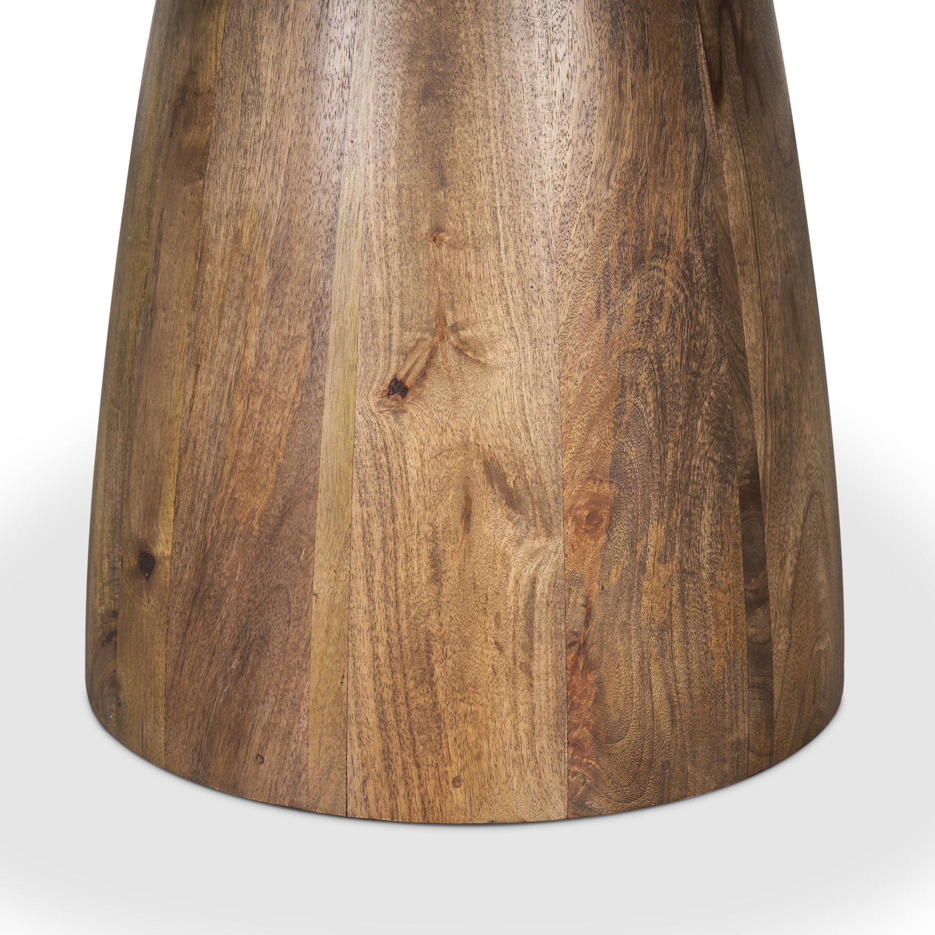 Mercana Allyson 54" Round Brown Pedestal with Pink Marble Top Dining Table