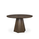 Mercana Jovani 48" Solid Light / Dark Brown Mango Wood Round Dining Table