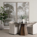 Mercana Jovani 48" Solid Light / Dark Brown Mango Wood Round Dining Table
