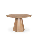 Mercana Jovani 48" Solid Light / Dark Brown Mango Wood Round Dining Table