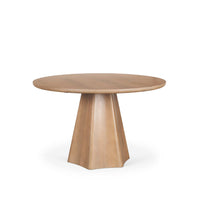 Mercana Jovani 48" Solid Light / Dark Brown Mango Wood Round Dining Table