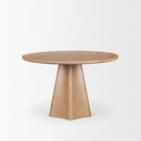 Mercana Jovani 48" Solid Light / Dark Brown Mango Wood Round Dining Table