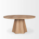 Mercana Jovani 60" Solid Light / Dark Brown Mango Wood Round Dining Table