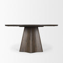 Mercana Jovani 60" Solid Light / Dark Brown Mango Wood Round Dining Table