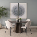 Mercana Jovani 60" Solid Light / Dark Brown Mango Wood Round Dining Table