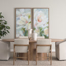 Mercana Jovani 94" Solid Light / Dark Brown Mango Wood Round Dining Table
