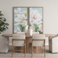 Mercana Jovani 94" Solid Light / Dark Brown Mango Wood Round Dining Table
