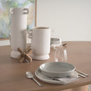Mercana Jovani 94" Solid Light / Dark Brown Mango Wood Round Dining Table