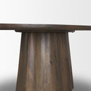 Mercana Jovani 94" Solid Light / Dark Brown Mango Wood Round Dining Table