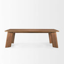 Mercana Jonan Solid Dark Brown Mango Wood Rectangular Dining Table