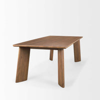 Mercana Jonan Solid Dark Brown Mango Wood Rectangular Dining Table