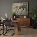 Mercana Jonan Solid Dark Brown Mango Wood Rectangular Dining Table