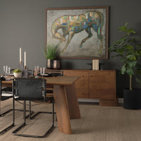 Mercana Jonan Solid Dark Brown Mango Wood Rectangular Dining Table