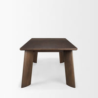Mercana Jonan Solid Dark Brown Mango Wood Rectangular Dining Table