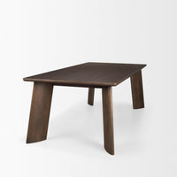 Mercana Jonan Solid Dark Brown Mango Wood Rectangular Dining Table
