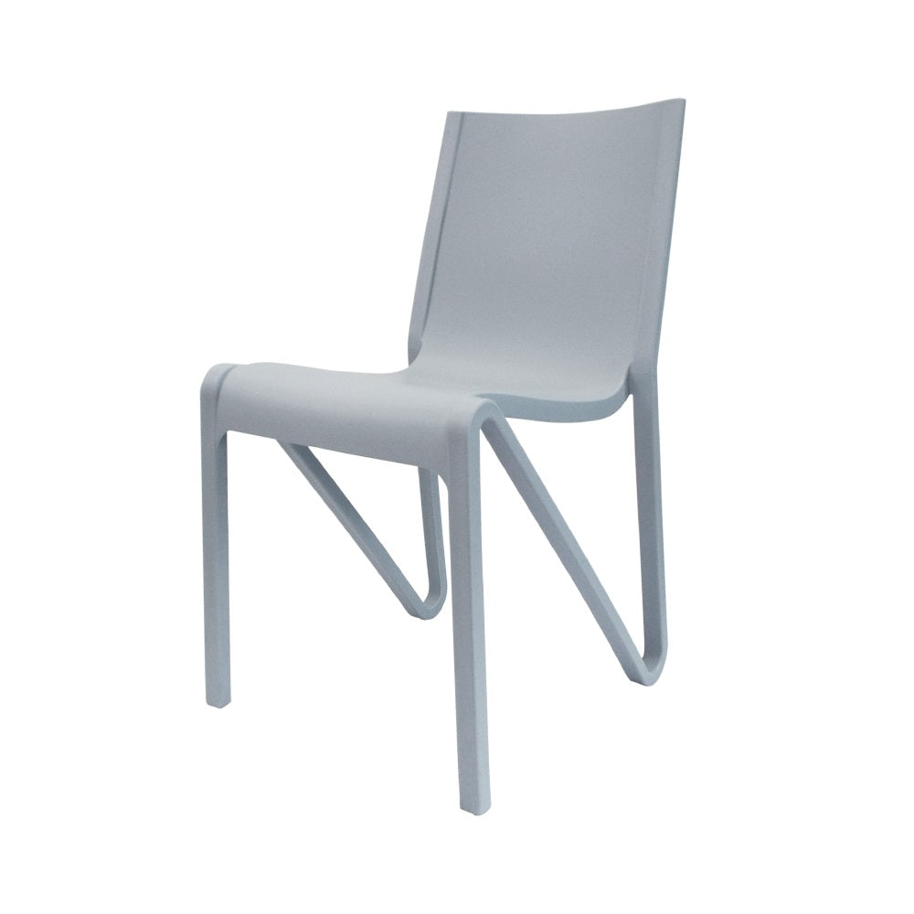 Lagoon Toppy Stackable Modern V Dinning Chair - Cool Grey/Dark Grey/White 4 pcs Set