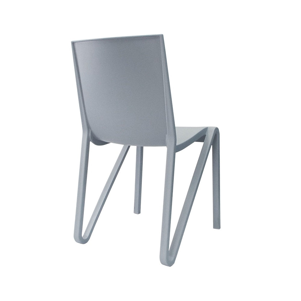 Lagoon Toppy Stackable Modern V Dinning Chair - Cool Grey/Dark Grey/White 4 pcs Set
