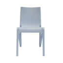 Lagoon Toppy Stackable Modern V Dinning Chair - Cool Grey/Dark Grey/White 4 pcs Set