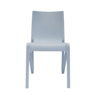 Lagoon Toppy Stackable Modern V Dinning Chair - Cool Grey/Dark Grey/White 4 pcs Set