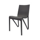 Lagoon Toppy Stackable Modern V Dinning Chair - Cool Grey/Dark Grey/White 4 pcs Set