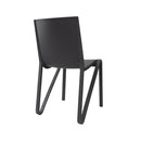 Lagoon Toppy Stackable Modern V Dinning Chair - Cool Grey/Dark Grey/White 4 pcs Set