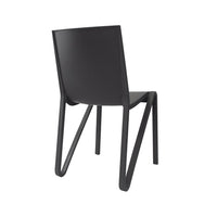 Lagoon Toppy Stackable Modern V Dinning Chair - Cool Grey/Dark Grey/White 4 pcs Set