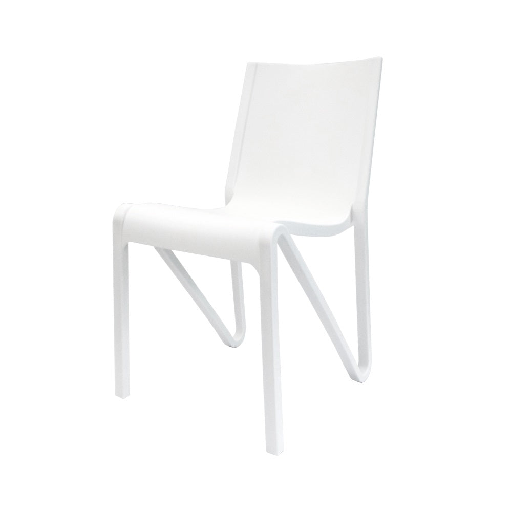 Lagoon Toppy Stackable Modern V Dinning Chair - Cool Grey/Dark Grey/White 4 pcs Set