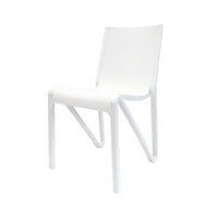 Lagoon Toppy Stackable Modern V Dinning Chair - Cool Grey/Dark Grey/White 4 pcs Set