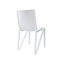 Lagoon Toppy Stackable Modern V Dinning Chair - Cool Grey/Dark Grey/White 4 pcs Set