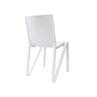 Lagoon Toppy Stackable Modern V Dinning Chair - Cool Grey/Dark Grey/White 4 pcs Set