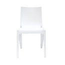 Lagoon Toppy Stackable Modern V Dinning Chair - Cool Grey/Dark Grey/White 4 pcs Set