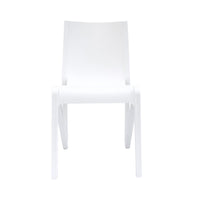 Lagoon Toppy Stackable Modern V Dinning Chair - Cool Grey/Dark Grey/White 4 pcs Set