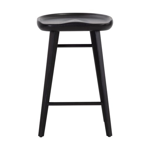 Sunpan Dominic Counter Stool in Black / Walnut / Light Oak