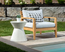 Sunpan Astley End Table - Anthracite Grey / Black / White