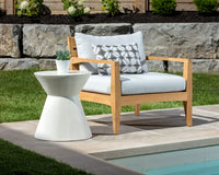 Sunpan Astley End Table - Anthracite Grey / Black / White