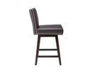 Sunpan Vintage Swivel Counter Stool - Brown/Castillo Cream/Coal Black/Havana Dark Brown/Overcast Grey