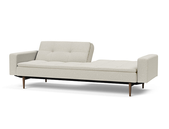 Innovation Living Dublexo Sofa With Arms in Dark Wood/Stainless Steel