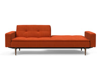 Innovation Living Dublexo Sofa With Arms in Dark Wood/Stainless Steel