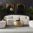 Sunpan Soraya Ottoman - Dove Cream