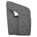 Sunpan Kendrick Wheeled Dining Armchair in Abbington Black / Moto Stucco / Nash Zebra