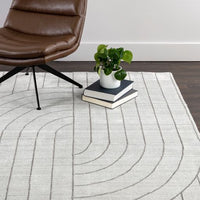 Sunpan Fez Hand-Loomed Rug - Ivory / Grey in  8' X 10' / 9' X 12'
