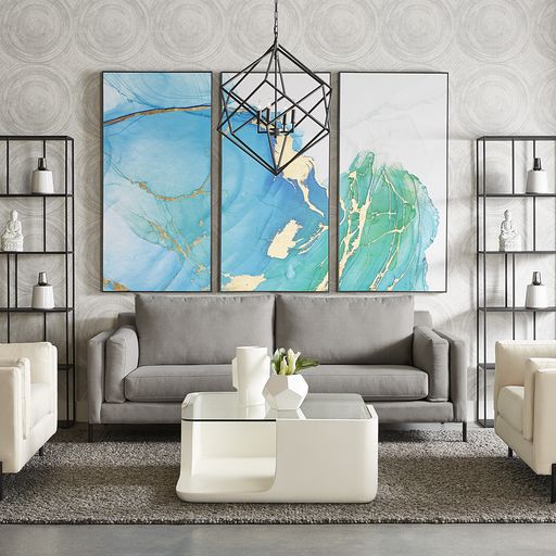 Sunpan Odis Coffee Table Grey / White