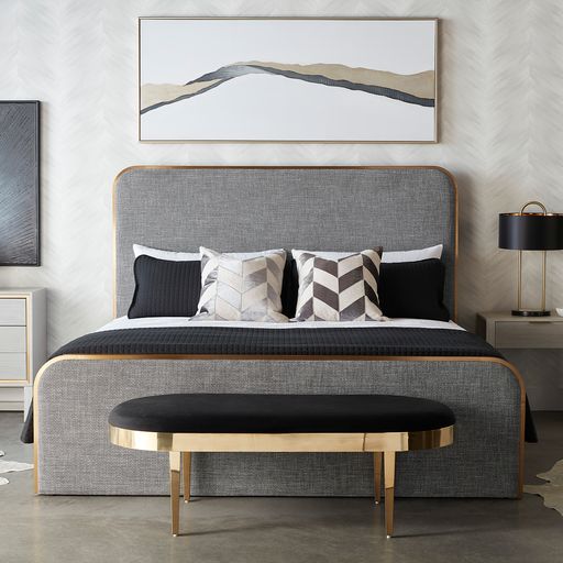 Sunpan Jolie Bench - Black Sky