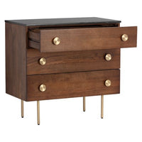 Sunpan Keely Dresser - Black Marble Marble - Cafe