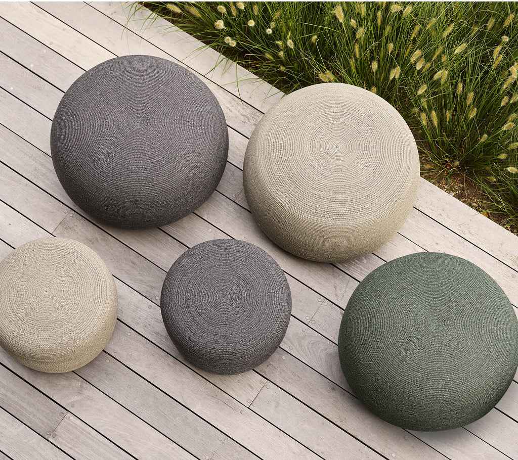 Cane-Line Circle Footstool Large, Round - Soft Rope