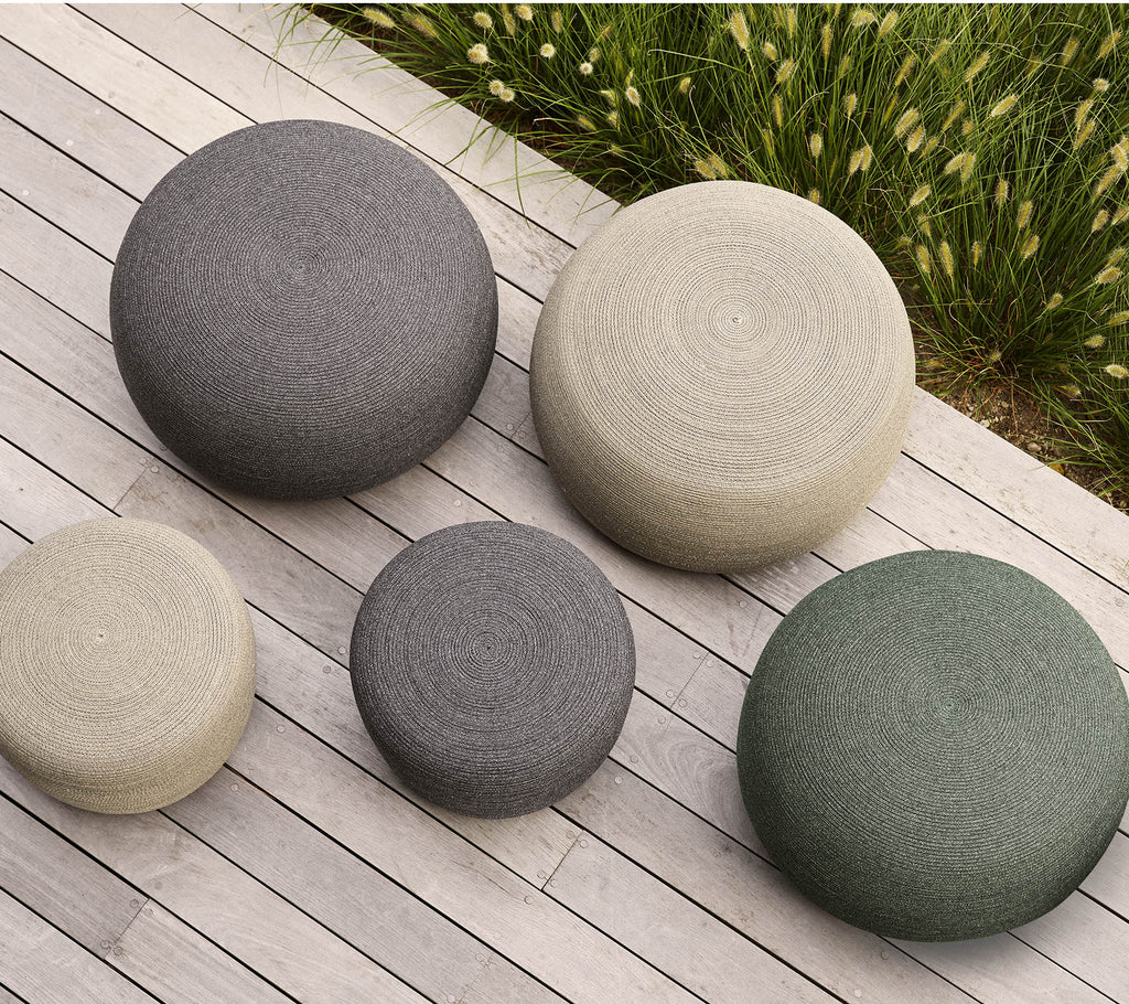 Cane-Line Soft Rope Circle Footstool Small - Conic