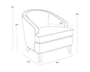 Sunpan Coleman Lounge Chair in Portsmouth Grey