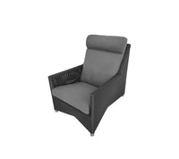 Cane-Line Diamond Highback Chair With Grey Cane-Line Natte Cushion In Cane-Line Weave