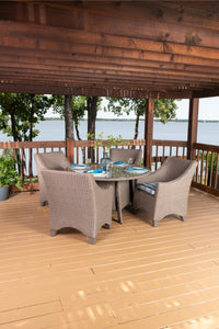 Woodard Augusta Wicker Dining Arm Chair